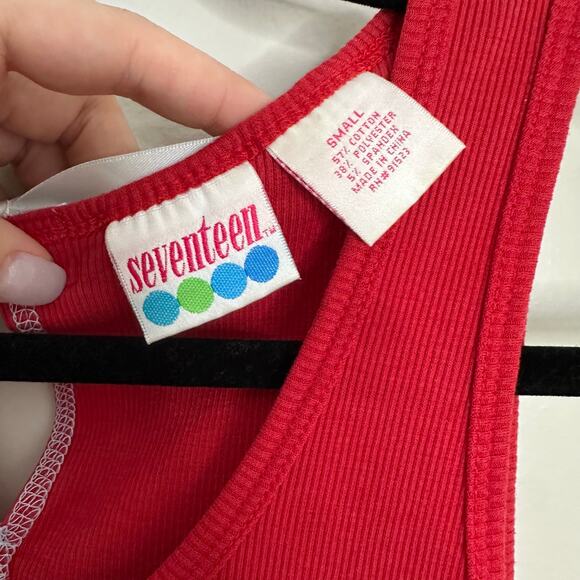 Seventeen red cotton blend a-line dress with ribbon back detail - Picture 2 of 6